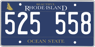 RI license plate 525558