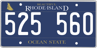 RI license plate 525560