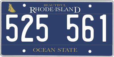 RI license plate 525561