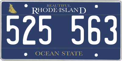 RI license plate 525563
