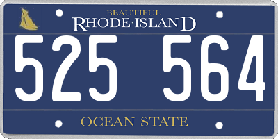 RI license plate 525564