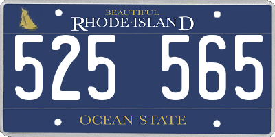 RI license plate 525565