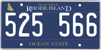 RI license plate 525566