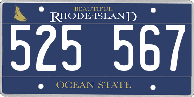 RI license plate 525567