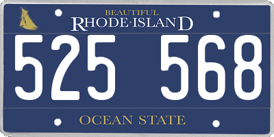 RI license plate 525568