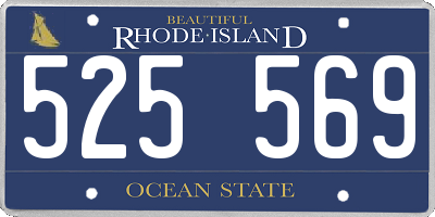 RI license plate 525569