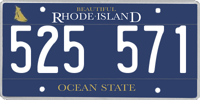 RI license plate 525571