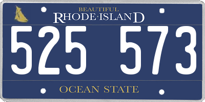 RI license plate 525573