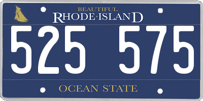 RI license plate 525575