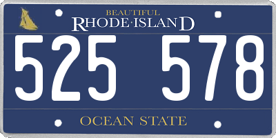 RI license plate 525578