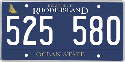 RI license plate 525580