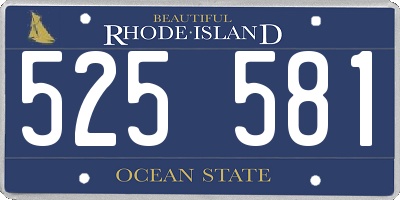 RI license plate 525581