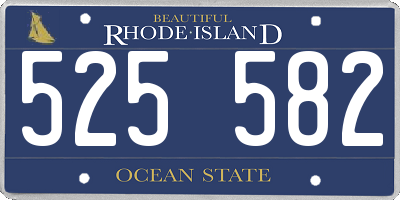 RI license plate 525582