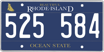 RI license plate 525584