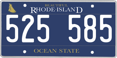 RI license plate 525585