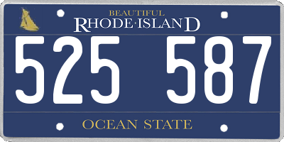 RI license plate 525587