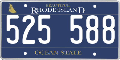 RI license plate 525588