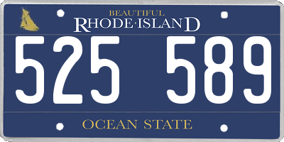 RI license plate 525589