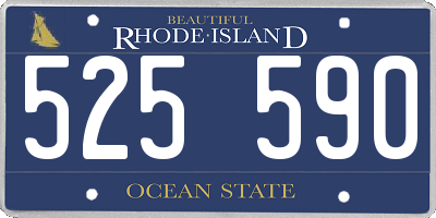 RI license plate 525590