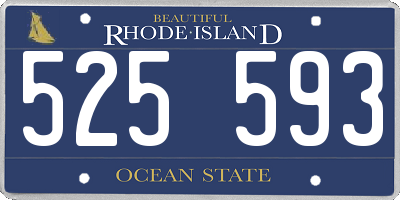 RI license plate 525593
