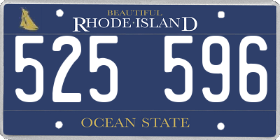 RI license plate 525596