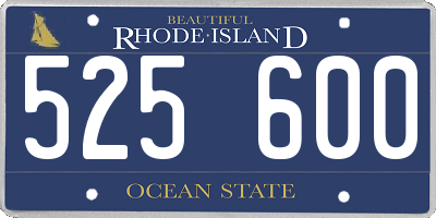 RI license plate 525600
