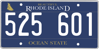 RI license plate 525601