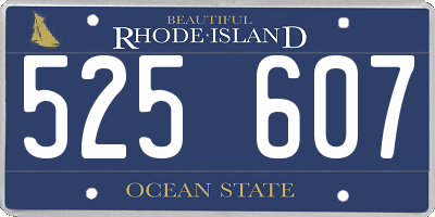 RI license plate 525607