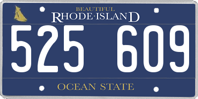 RI license plate 525609