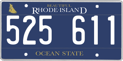 RI license plate 525611