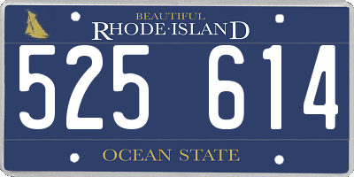 RI license plate 525614