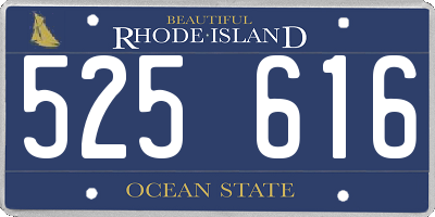 RI license plate 525616