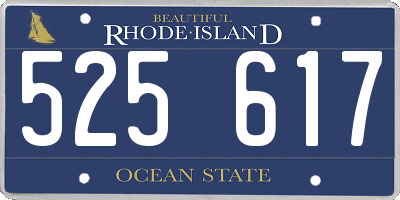 RI license plate 525617