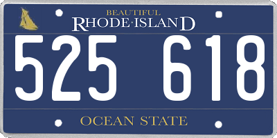 RI license plate 525618