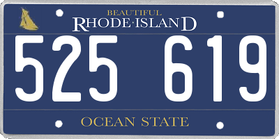 RI license plate 525619