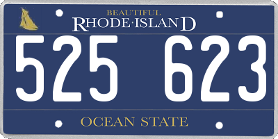RI license plate 525623