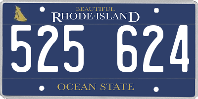 RI license plate 525624