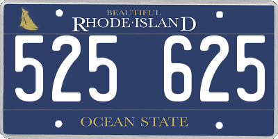 RI license plate 525625