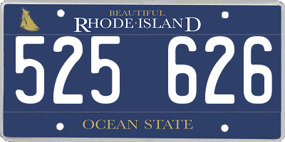 RI license plate 525626