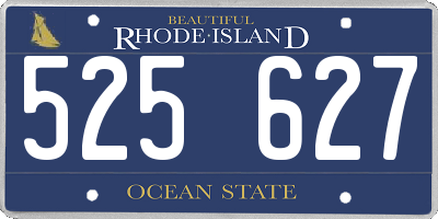 RI license plate 525627