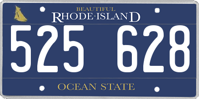 RI license plate 525628
