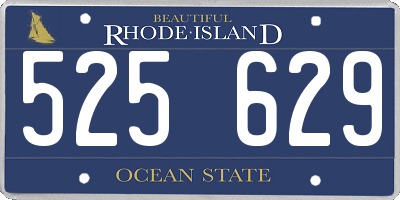 RI license plate 525629