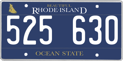 RI license plate 525630