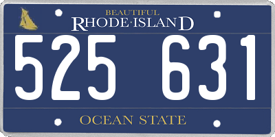 RI license plate 525631
