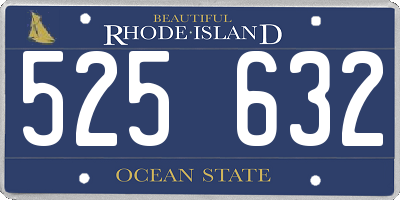 RI license plate 525632