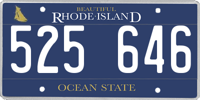 RI license plate 525646