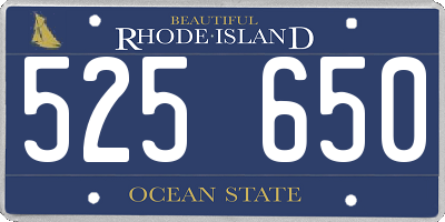 RI license plate 525650