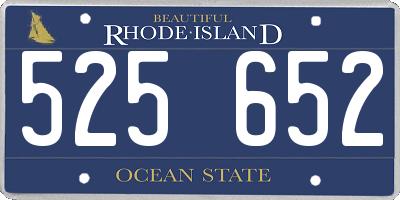RI license plate 525652