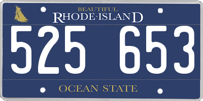 RI license plate 525653