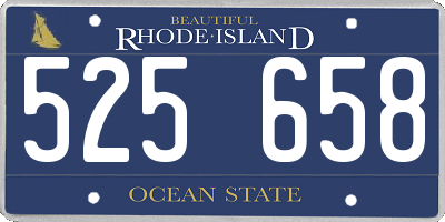 RI license plate 525658